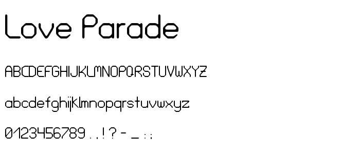 Love Parade font